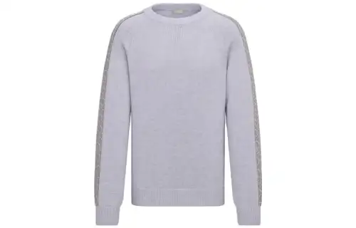 DIOR Sweaters Men's Gray Crew Neck Moderate