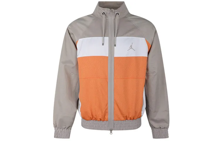Jordan Jackets Men's Orange Brown Stand Collar Moderate Other