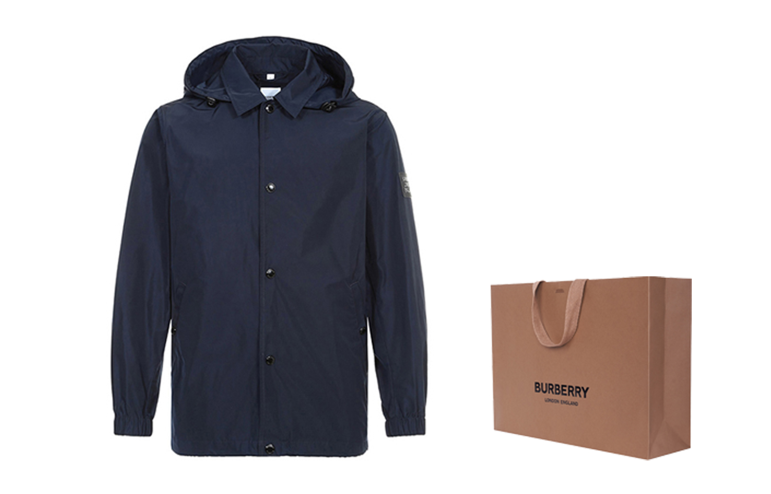 Мужская куртка Burberry (мокрая синева) — фото 6