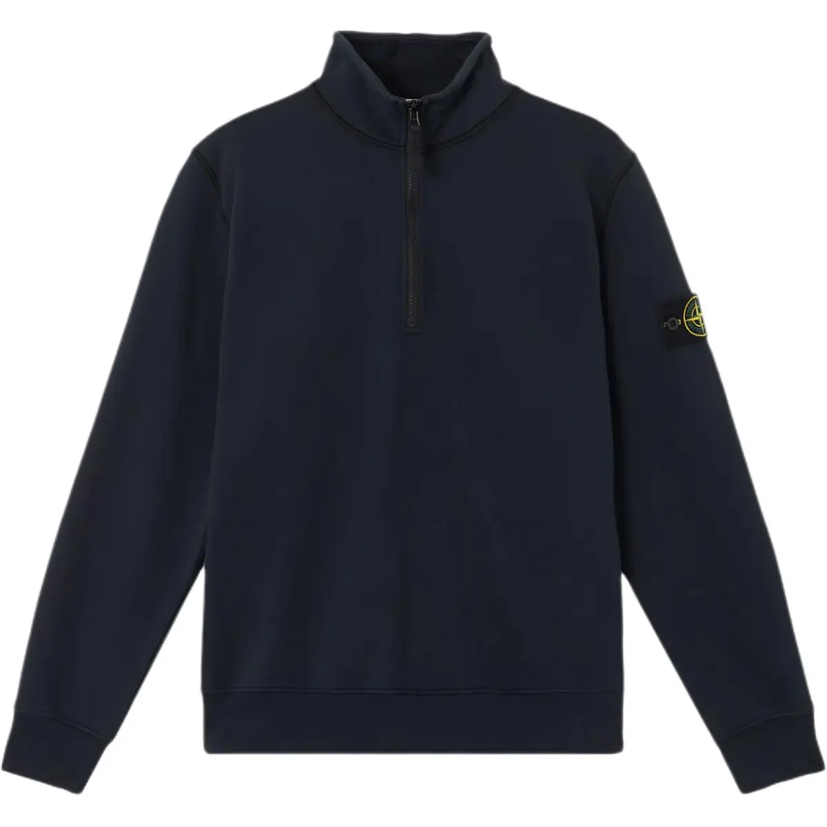 STONE ISLAND Logo Patch Half Zip Sweatshirt