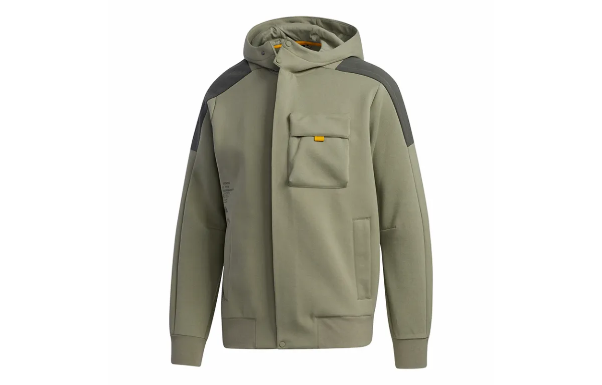 Adidas Jackets Men's Army Green Hooded Moderate Other