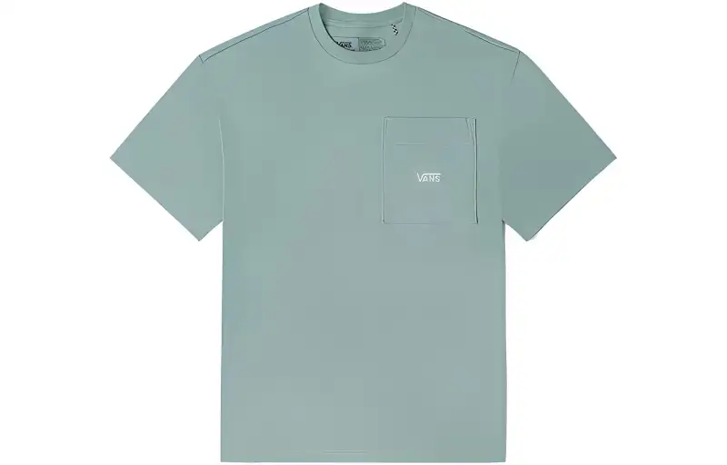 Vans T Shirts Unisex Green Crew Neck Moderate Straight Fit