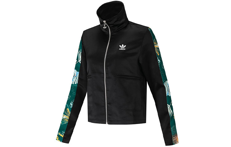 Женская куртка adidas originals Aop Track Top (черная) — фото 1