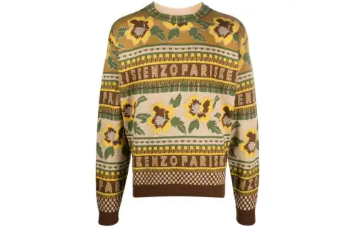 KENZO Fair Isle Intarsia Knit Long Sleeved Jumper
