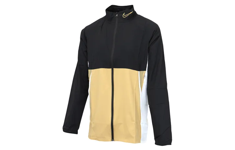 Nike Jackets Men's Black Gold Stand Collar Moderate Other