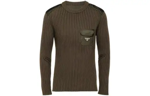 PRADA SS24 Cashmere Sweater Men's Brown