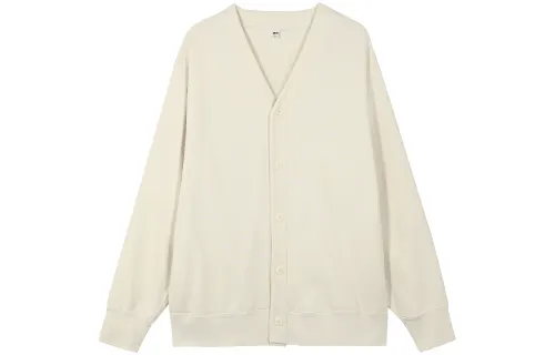 UNIQLO Knitwear Unisex Ivory Moderate Cardigan
