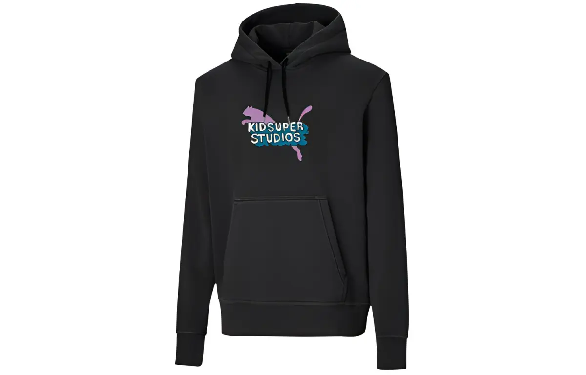PUMA Sweatshirts Men's Black Hooded Moderate Regular