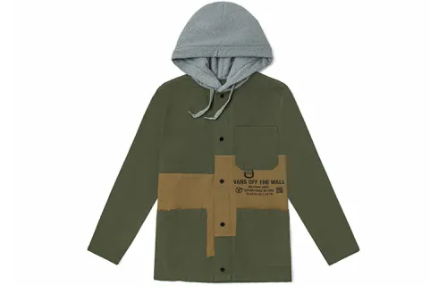 Vans Jackets Men's Army Green Hooded Moderate Workwear