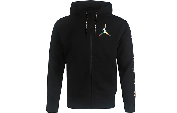 Jordan Jackets Men's Black Hooded Moderate Other