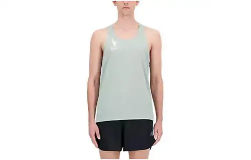 New Balance NYC Marathon Impact Run Tank Tops Men's Mint Green Crew Neck Moderate Other