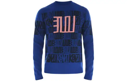 KENZO Sweaters Men's Blue Crew Neck Moderate Other