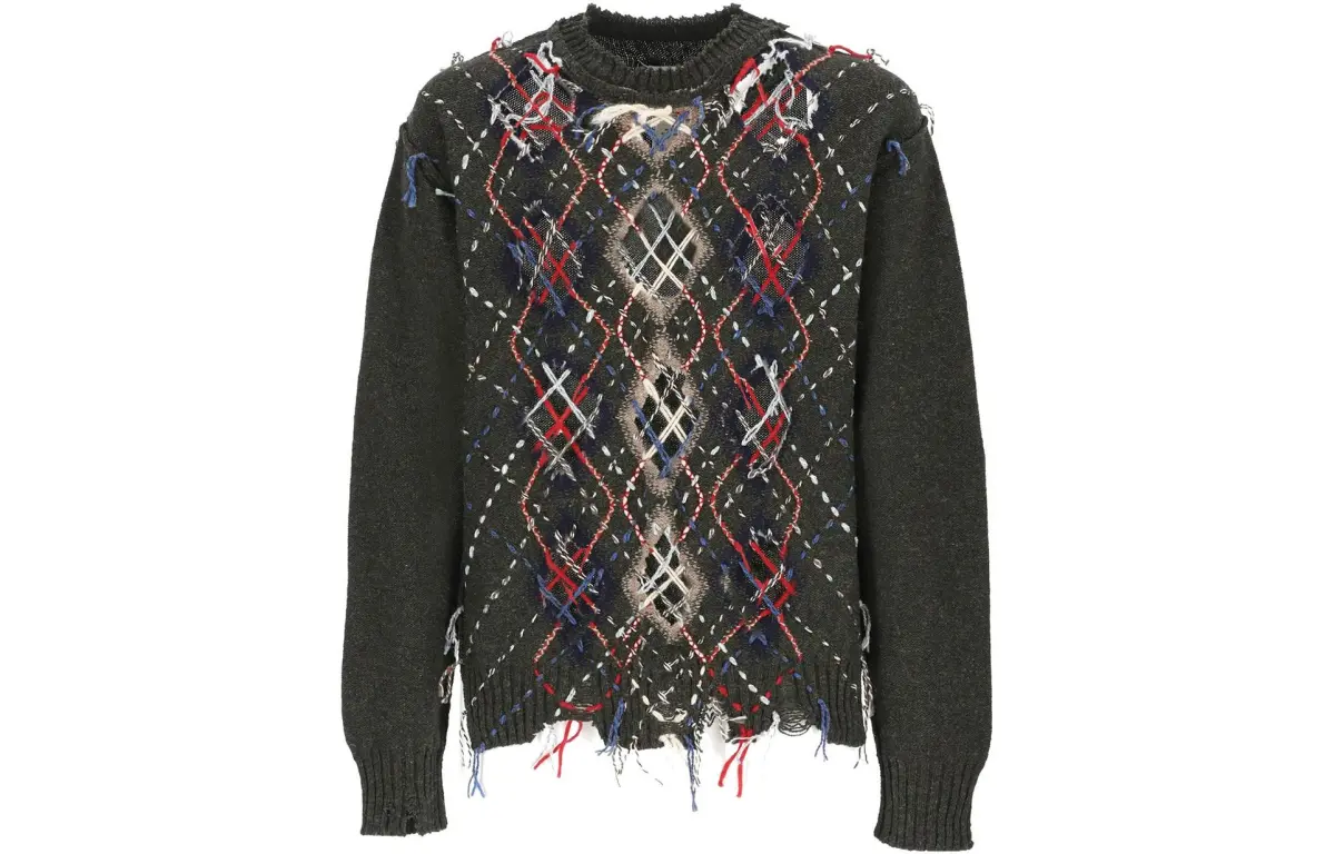 Maison Margiela x PENDLETON FW23 Sweater Unisex Dark Green & Walnut