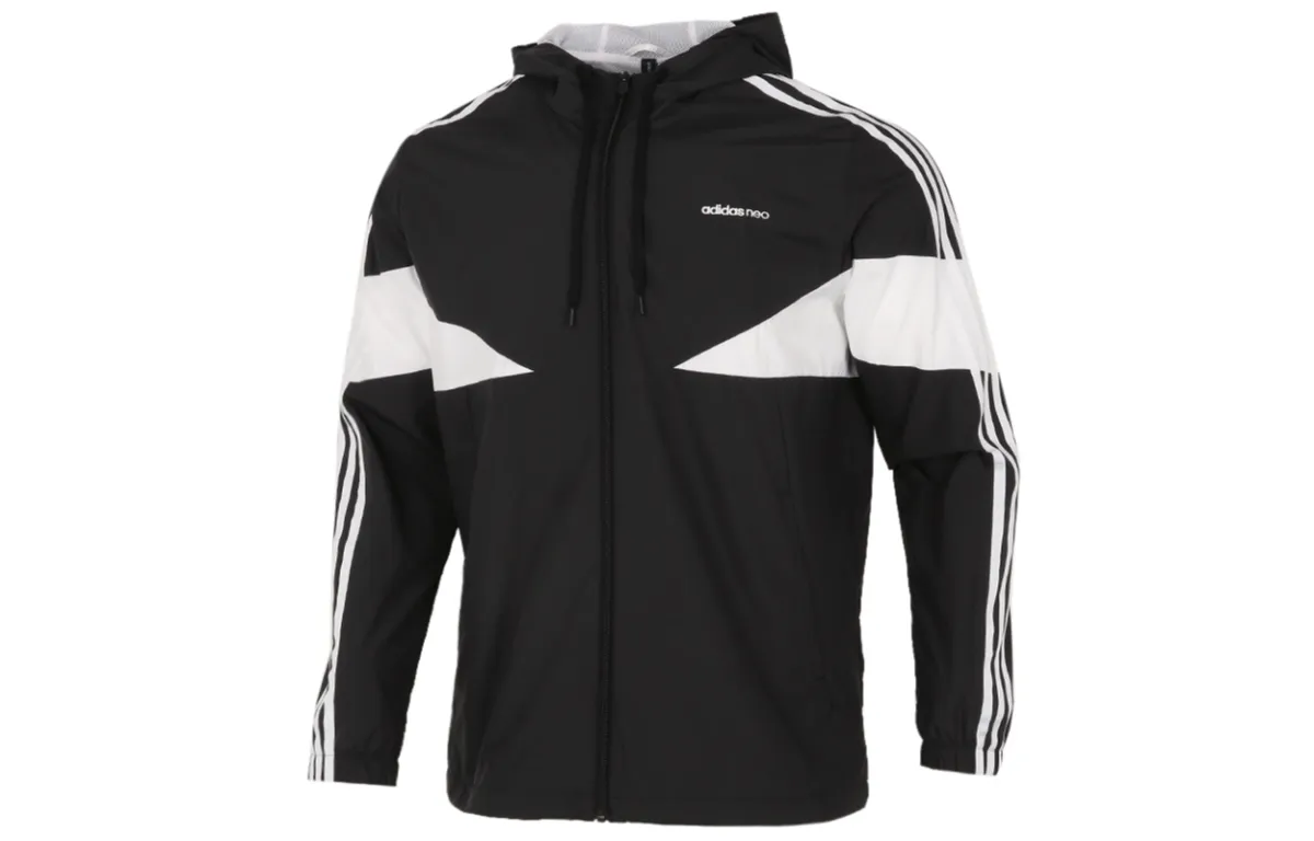Adidas Jackets Men's Black Hooded Moderate