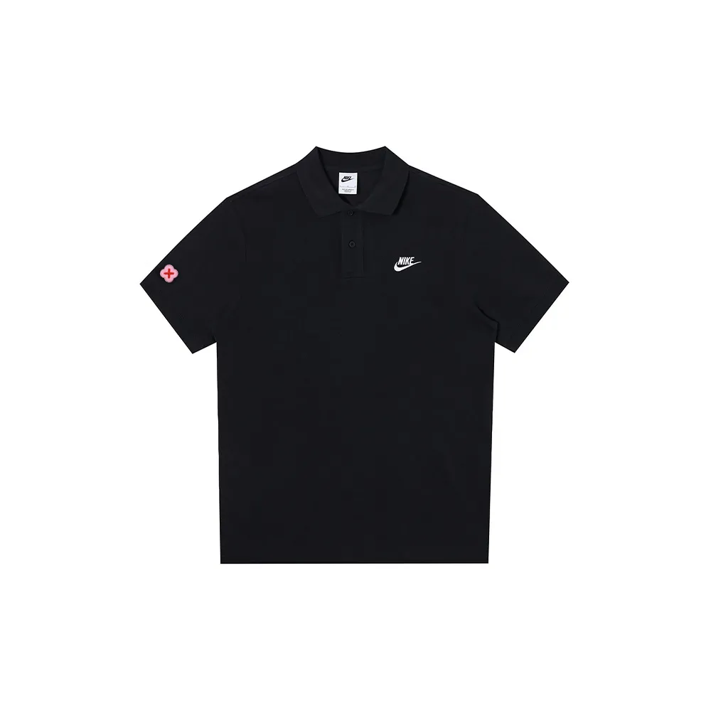 Nike Polo Shirts Men's Black Polo Collar Moderate Straight Fit