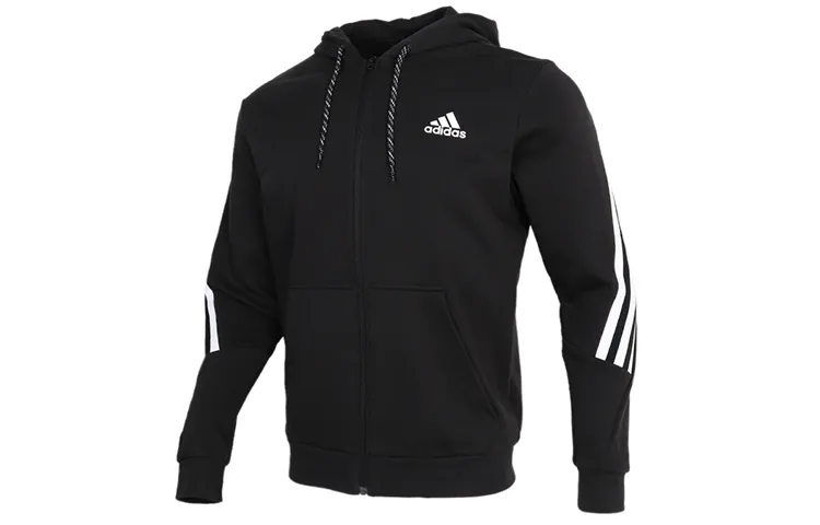 Adidas Jackets Men's Black Hooded Moderate Other