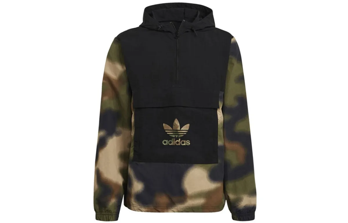 Adidas Originals Jackets Men's Army Green Hooded Moderate Other