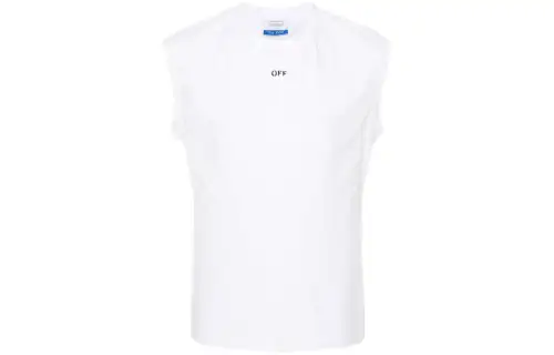 Off Logo Printed Crewneck Tank Top