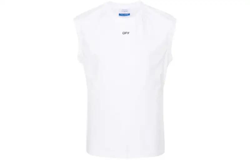 Off Logo Printed Crewneck Tank Top