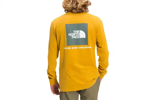 THE NORTH FACE T Shirts Men's Yellow Crew Neck Moderate Straight Fit