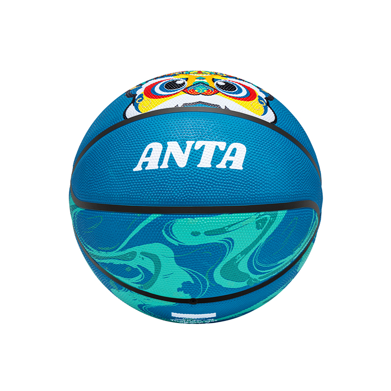 Anta Rubber Basketball Blue Green Size 7 Ball, Size 5 Ball Street Training Competition Unisex China Mainland Version