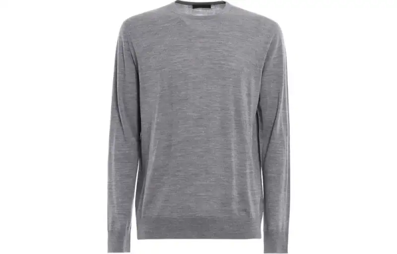PRADA Sweaters Men's Gray Crew Neck Moderate Other