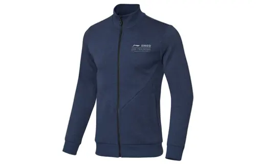 Li Ning Jackets Men's Blue Stand Collar Moderate Other