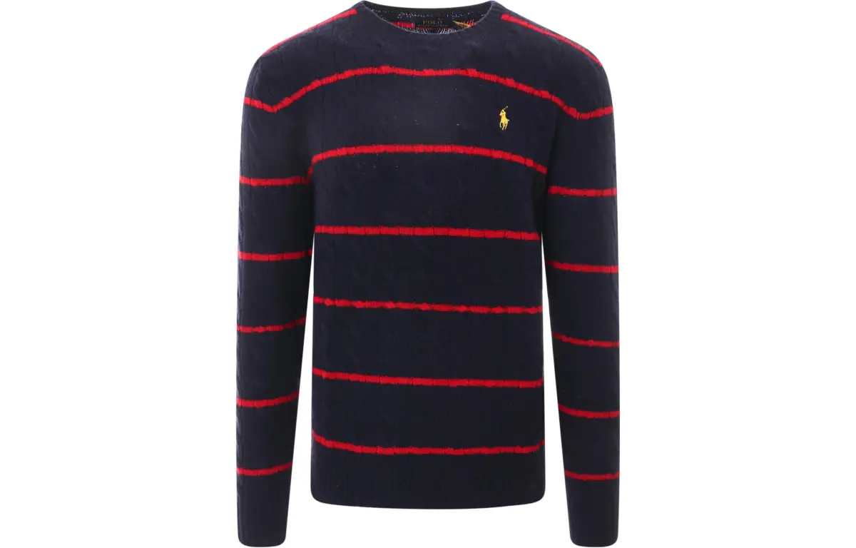 【Best of: PromotionsPrevious Season】Polo Pony striped cable-knit jumper
