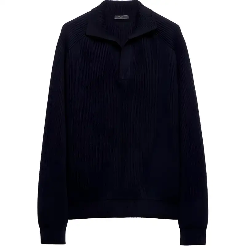 PRADA SS24 Cashmere Sweater Men's Blue