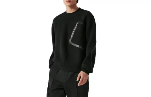 HERMES Knitwear Men's Black Crew Neck Moderate Other