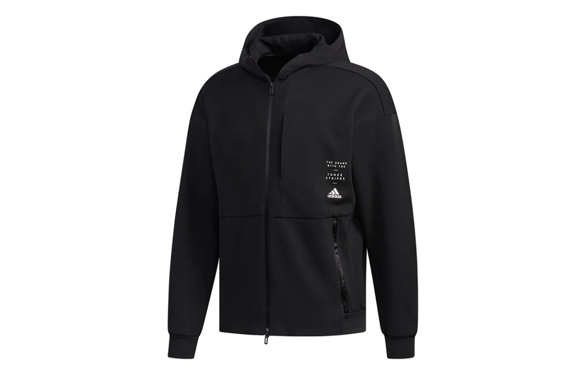 Adidas Jackets Men's Black Hooded Moderate Other