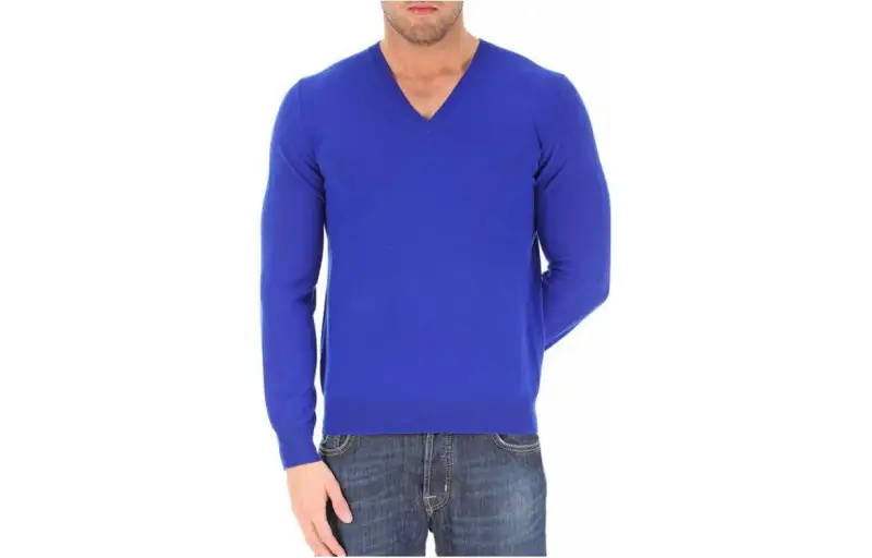 Burberry Sweaters Men's Blue V Neck Moderate Other