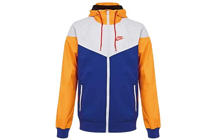 Nike Jacket Men's White Yellow Blue Multicolor