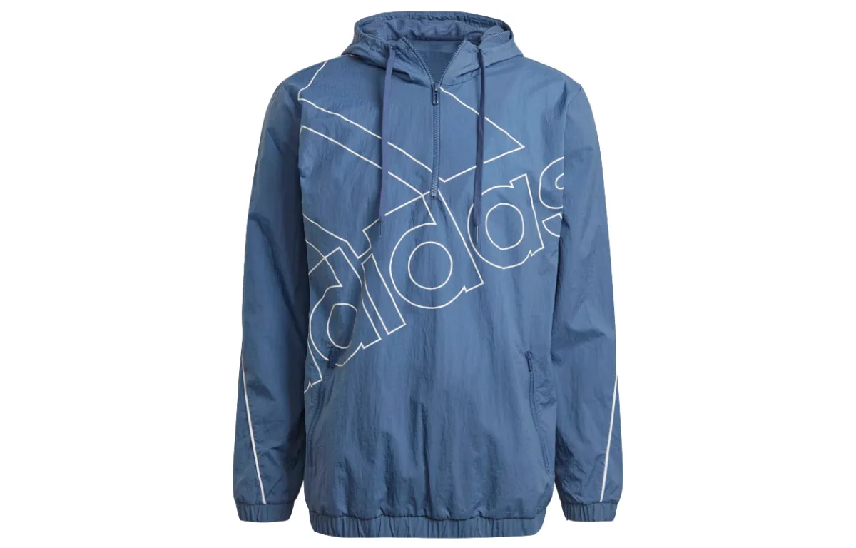 Adidas Jackets Men's Dark Blue Hooded Moderate Other