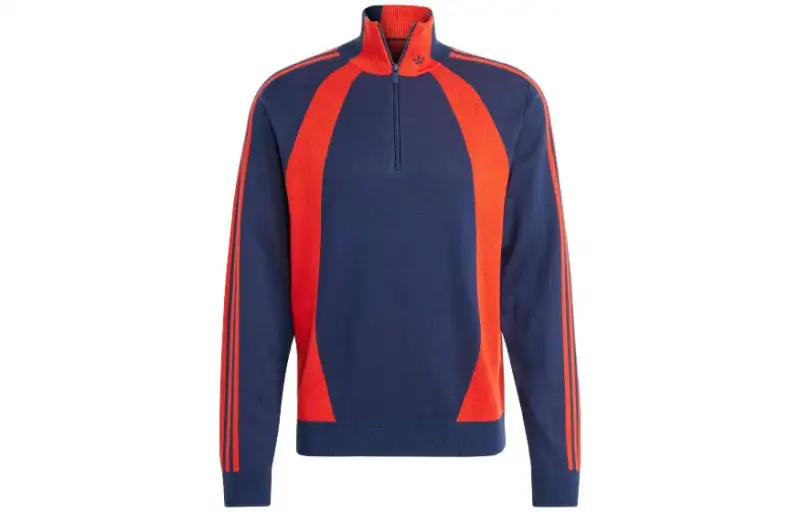 Adidas Originals Sweaters Men's Blue Stand Collar Moderate Other