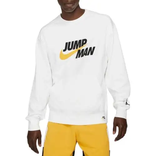 Jordan Apparel Sweatshirts Men's White Crew Neck Moderate