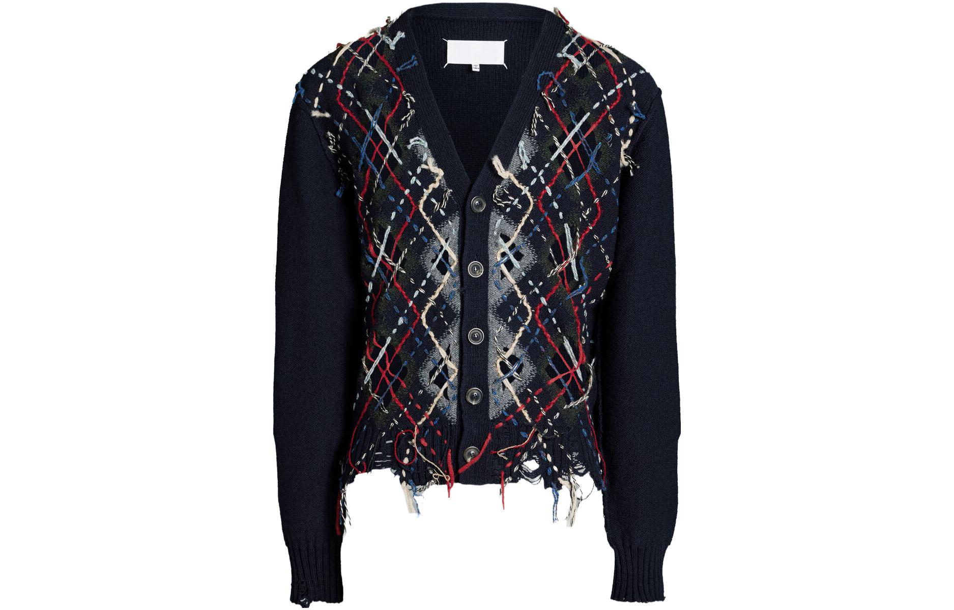 Maison Margiela x Pendleton FW23 Sweater Unisex Marine Blue & Gray