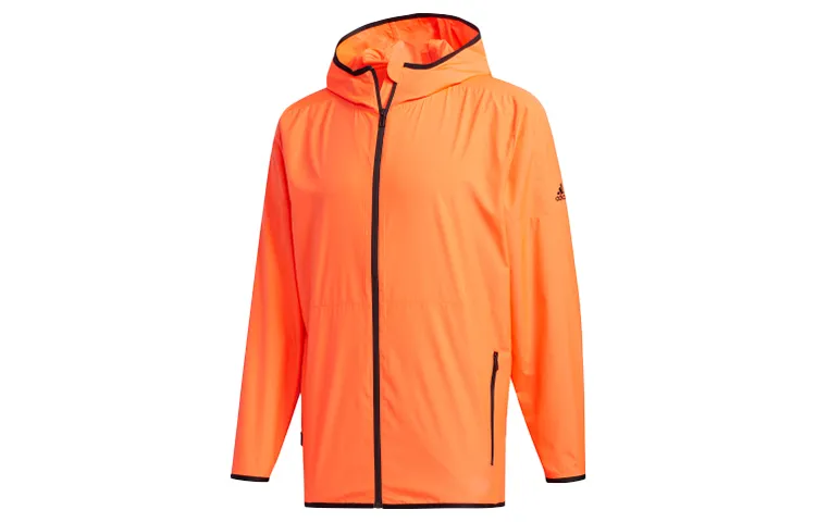 Adidas Jackets Men's Fluorescent Red Hooded Moderate Other