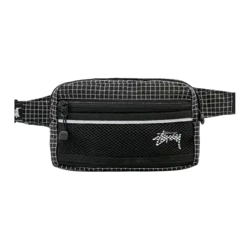 Stussy Polyester Fanny Pack Crossbody Bag Unisex Black