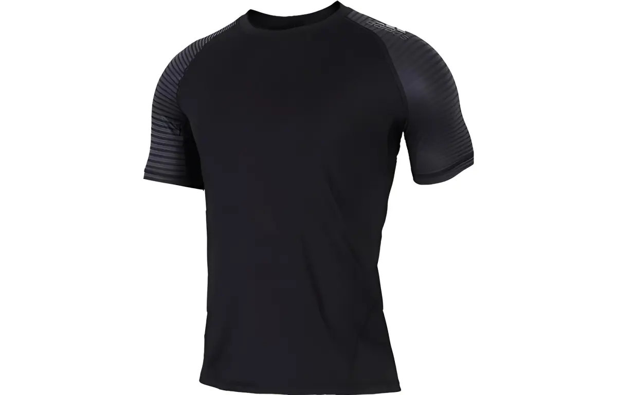 Adidas T-Shirts Men's Black Crew Neck Moderate Straight Fit