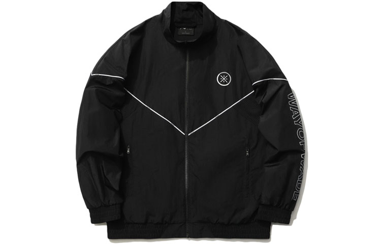 Li Ning, long-sleeve, black jacket, with your logo imprint, loose fit