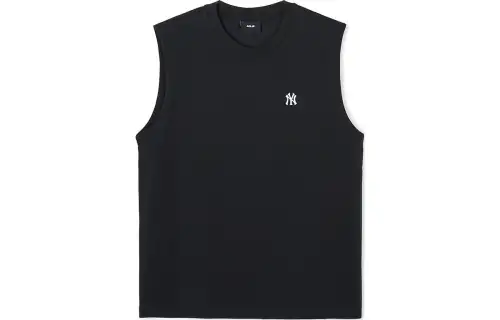 MLB Classic sports black vest with a round collar sleevless for men and women, with your logo imprint, loose fit