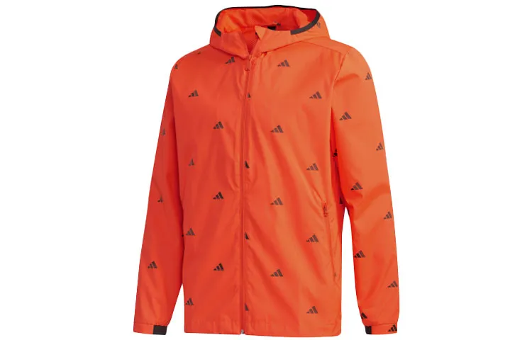 Adidas Jackets Men's Fluorescent Red Hooded Moderate Other