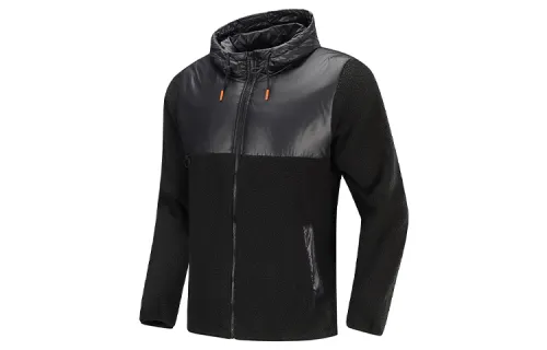 Li Ning Jackets Men's New Standard Black Hooded Moderate Other