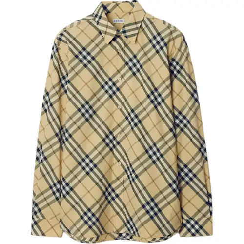 Burberry Shirts Men's Yellow Pointed Collar Moderate Other