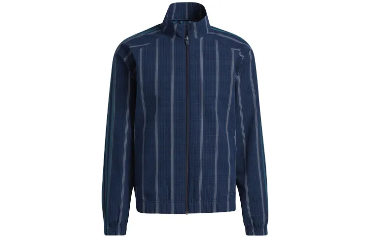 Adidas Originals Jackets Men's Navy Stand Collar Moderate Straight Fit
