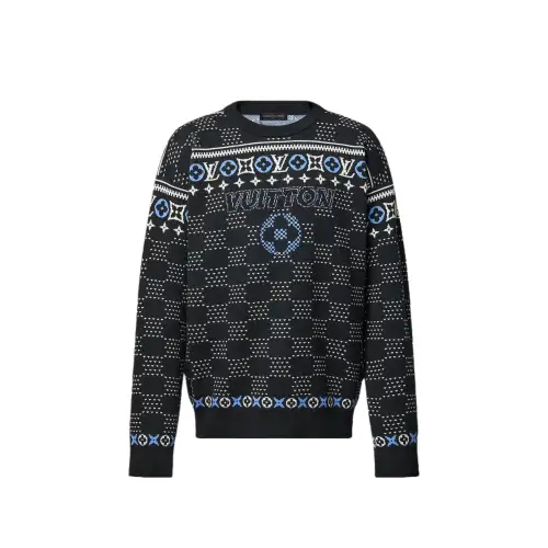 LOUIS VUITTON Jacquard Wool Pullover