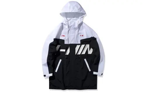 Li Ning Sports Fashion Collection Jackets Men's White Black Multicolor Hooded Moderate Other