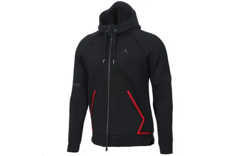 Jordan Jackets Men's Black Hooded Moderate Other