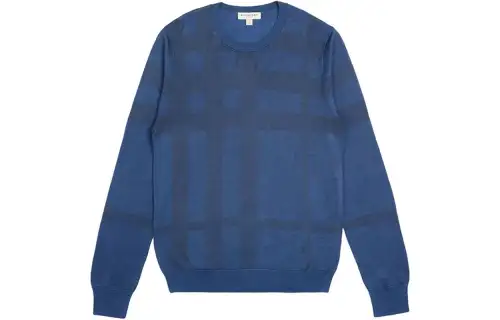 Burberry Sweaters Men's Blue Crew Neck Moderate Other